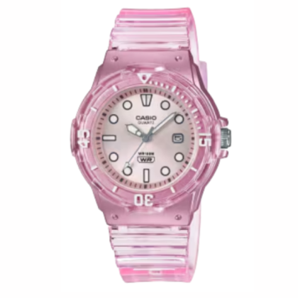 Casio General Pop LRW-200HS-4EV Translucent Pink Resin Band Women Watch